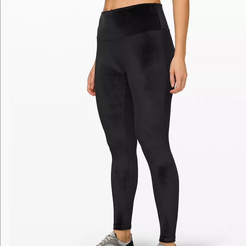 Lululemon Yoga Pants Size 0 Black Velvet